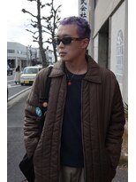 エディ(Edy)&nbsp;スパイキーショートケアブリーチダブルカラー外国人風眉毛カット