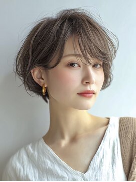 ハーツ(Heart's) ミセスショートボブ×白髪ぼかし脱白髪染め30代40代50代60代♪