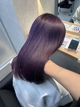 ザトエル 栄(THE TOEL) ブリーチ１回濃いめラベンダー