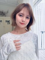 アグ ヘアー フェイバー 和歌山岩出店(Agu hair favor)&nbsp;《Agu hair》切りっぱなしボブ×シースルーバング