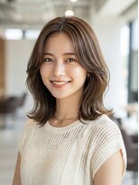 ヘアーサロン ルリアン(hair salon LeLien)&nbsp;ひし形シルエットの大人っぽミディアムヘア