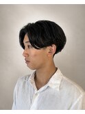 メンズセンターパート/ニュアンスパーマ