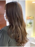 ロングヘアラフウェーブ/巻き髪コテ巻き/ローレイヤー