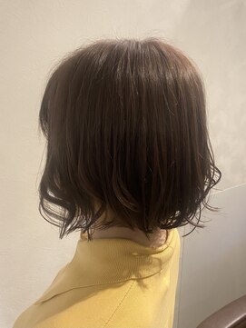 フレア 心 武庫之荘(flare) あごラインボブ*透け感グレージュ