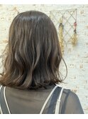 アッシュグレー☆外ハネミディアム