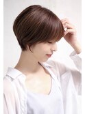 大人くびれショート×小顔補正立体カット/池袋f