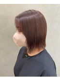 出海/オレンジベージュ/切りっぱなしボブ