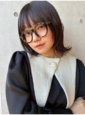 顔周りレイヤー×外はねボブ
