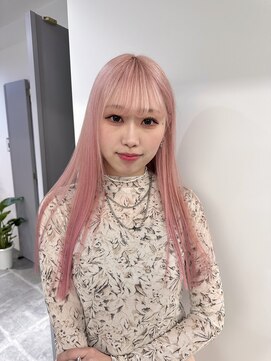 ペレ 栄店(PELE) 切りっぱなしボブ/エアリーロング/美髪/ピンクブラウン/栄