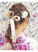 成人式振袖編みおろしヘアアレンジ