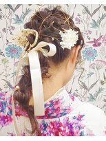 ユアーズ 四街道店(HAIR&NAIL YOURS) 成人式振袖編みおろしヘアアレンジ