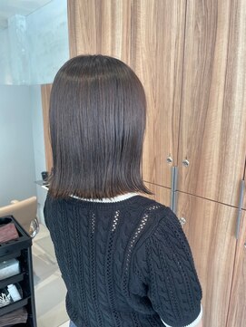 ガリカ 博多(Gallica) 【長まなみ】ブリーチなしダブルカラーで叶うオリーブグレージュ