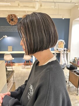 クロップ(CROP) 【CROP】ハイライト×ボブ×ブリーチ
