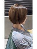 前髪/マチルダボブ/ピンクベージュ/インナーグレージュ/ショート