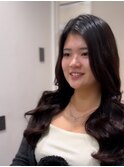 韓国風パーマ　ヨシンモリパーマ　ウェーブヘア