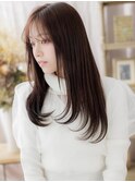 グレージュアッシュ艶髪ストレートロングa志木20代30代40代
