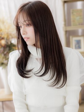 カバーヘア ブリス 志木南口駅前店(COVER HAIR bliss) グレージュアッシュ艶髪ストレートロングa志木20代30代40代