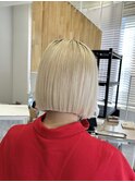 前髪ハイトーンカラーケアブリーチダブルカラー