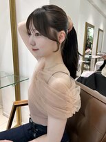 フォルテ 表参道店(FORTE)&nbsp;くびれヘア/アプリコットオレンジ/ハイライトカラー