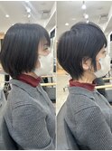 30代40代50代白髪ぼかし丸みショートくびれショート