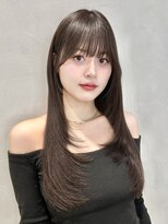 グロー オオミヤ アネックス 大宮(GLROW OMIYA ANNEX) ロングレイヤー韓国ヘアダークグレージュ