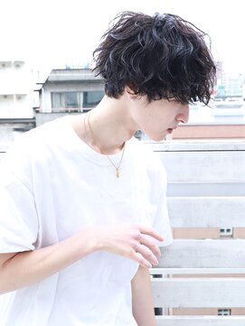 テンバイリップスヘアー(TEN by LIPPS hair) 黒髪ツーブロ波巻きスパイラルシャドウパーママッシュ