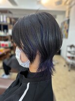 ラブリッシュ(LOVERICHE)&nbsp;お悩み改善 ショートウルフ パープルインナー【浜崎】