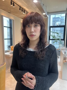 ネロ ヘアサロン ネイビー 渋谷(NERO HAIRSALON NAVY) 【加藤木麻彩】温かみブラウンカラー/ミディアムパーマ