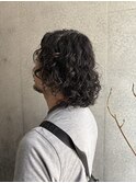 スパイラルパーマニュアンスパーマメンズボブウルフカット 登戸