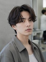 MEN'S salon Rue de noel メンズカット/パーマ/眉毛【ルード ノエル】&nbsp;Men's_ミディアムショート_ウルフパーマ_黒髪