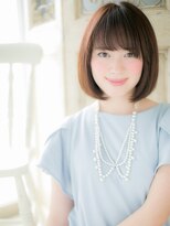 大波純一美容室パーティハン&nbsp;透明感エモージュ切りっぱなしツヤ髪ボブディb小山20代30代40代