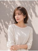 イノアカラー×ツヤ髪ミディアム/30代/40代/50代/60代