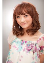 アッシュタカサキ(ash takasaki)&nbsp;【ash高崎】大人可愛い　ゆるふわひし形ミディ×小顔＠パーマ