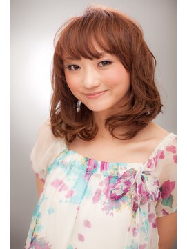 アッシュタカサキ(ash takasaki) 【ash高崎】大人可愛い ゆるふわひし形ミディ×小顔@パーマ