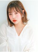 ぱっつん前髪×小顔シースルー外ハネボブ☆navile表参道