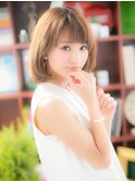 耳かけも清潔感◎ローライト好感小顔大人ボブc4大宮20代30代40代