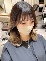 ミョンシル&nbsp;シースルーバング◎韓国式顔まわりくびれレイヤー