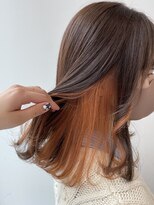 アライブ キチジョウジ(ALIVE Kichijoji)&nbsp;韓国風インナーカラー/イヤリングカラー×オレンジ