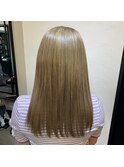 ワンブリーチで透明感ミルクティーベージュ♪