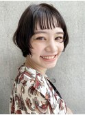 レトロボブ_グレージュカラーボブウルフココアベージュ_68727