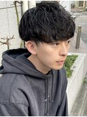 ツイストスパイラルパーマ刈り上げマッシュショートレイヤー