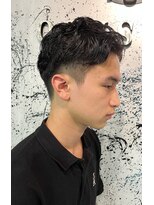 オーパスクリエ (OPUS CREER)&nbsp;ニュアンスパーマで2ブロックアップバング☆アッシュブラック