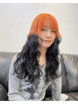 アンククロス 青山店(ANKH CROSS)&nbsp;《韓国ヘア》オレンジ×ブラックのツートンカラー（天水悠斗）