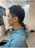 MEN'SHAIRアッシュブラックベリーショート