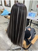 エクステ/コントラストハイライト/グレージュカラー/池袋