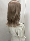 こなれミディ大人かわいいミルクティーベージュ