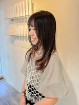 コマド(Comado)&nbsp;【秋スタイル★Check★】透けるインナーカラー×オレンジ系