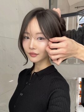 サイン 表参道(SIGN) 韓国ヘアーハッシュカットレイヤーカットグレージュブリーチ無し