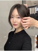 韓国ヘアーハッシュカットレイヤーカットグレージュブリーチ無し