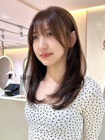 サンド クリア 横浜本店(sand clear)&nbsp;くびレイヤーボブルフネビージュ小顔ワンレンこなれミディ